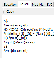 LaTeX output